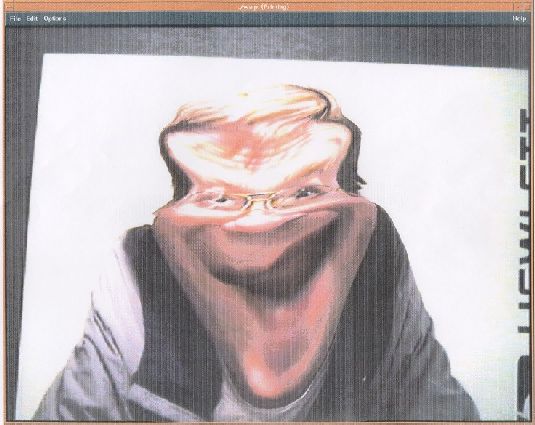 Warped color pic of Karl Boyken